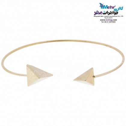 Gold Bangle Bracelet - Pyramid Design-MB0680